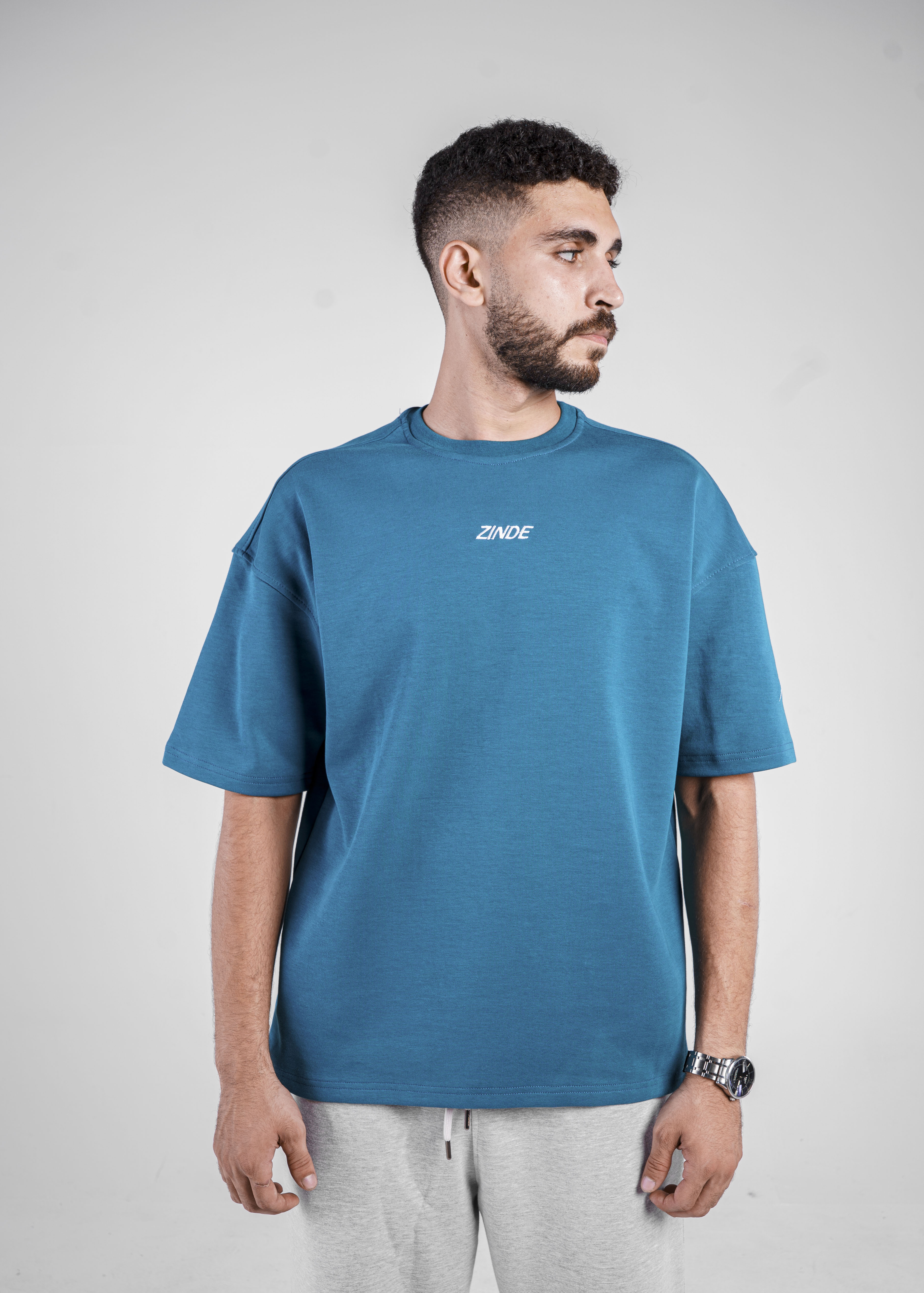 CRYSTAL TEAL OVERSIZED TEE